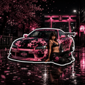Cherry Blossom Die Cut Sticker